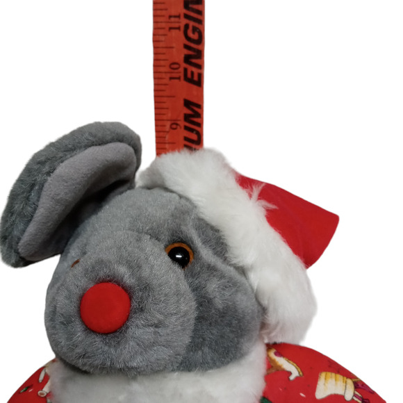 🐭 Vintage Santa Mouse Plush Stuffed Animal Christmas Holiday Decor 🎄🎅🏻 - Picture 7 of 9